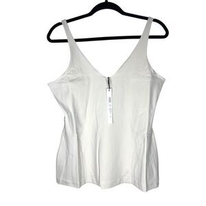 NEW Susana Monaco V Neck Top in Blanched Almond XL